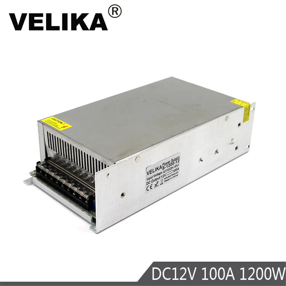 Драйвер адаптера питания DC12V 100A 1200 Вт трансформатор 220 В 110 переменного тока в