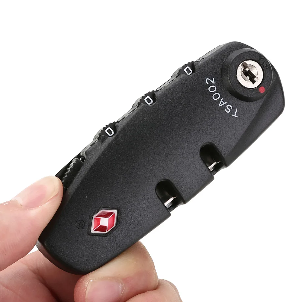 

Mayitr High Quality 3 Digit Combination Padlock TSA Lock Luggage Suitcase Outdoor Travel Bag Code Lock 8.3*3.1cm Black