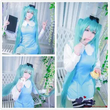 Vocaloid miku cosplay del anime japonés miku cos lolita dress trajes para las mujeres