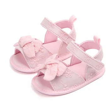 

Princess Shoes For Girls Cute Bow Tie Baby Girls Shoes Summer Cotton Newborn Girl First Walkers