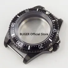 Классический 42 мм чёрное вакуумное напыление Чехол черный чехол для часов подходит для ETA 2836 Miyota 8215 8205 Move Мужские t часы