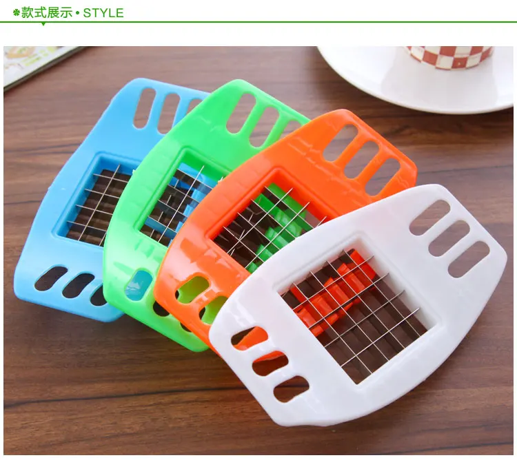 

1Pcs Creative DIY French Fries Cutter Strip Cutting Maker Manually Potato Slicer Potato Chips Kitchen Gadget Random Color