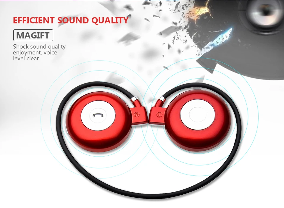 Magift3 Fashion Sports Running Bluetooth Stereo Headphone Neckband Wireless Headset with MIC For iPhone LG Android Samsung (4)