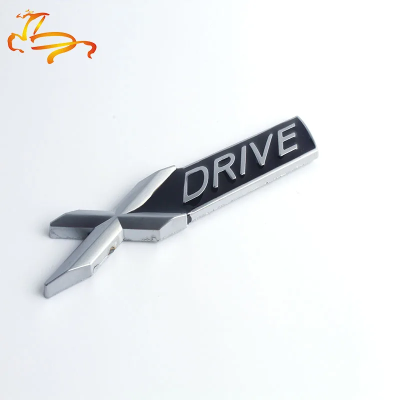 

3D Chrome Metal XDRIVE X DRIVE Emblem Logo Sticker Badge Decal Car Styling for BMW X1 X3 X5 X6 E39 E36 E53 E60 E90 F10 E46