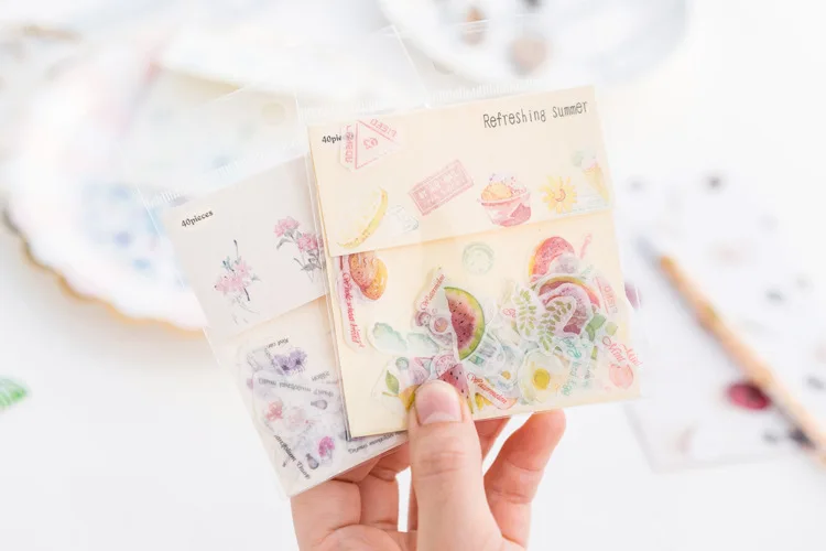40 шт креативные розовые Фламинго фрукты Мини бумажные наклейки украшения Diy Ablum дневник в стиле Скрапбукинг этикетка кавайная наклейка