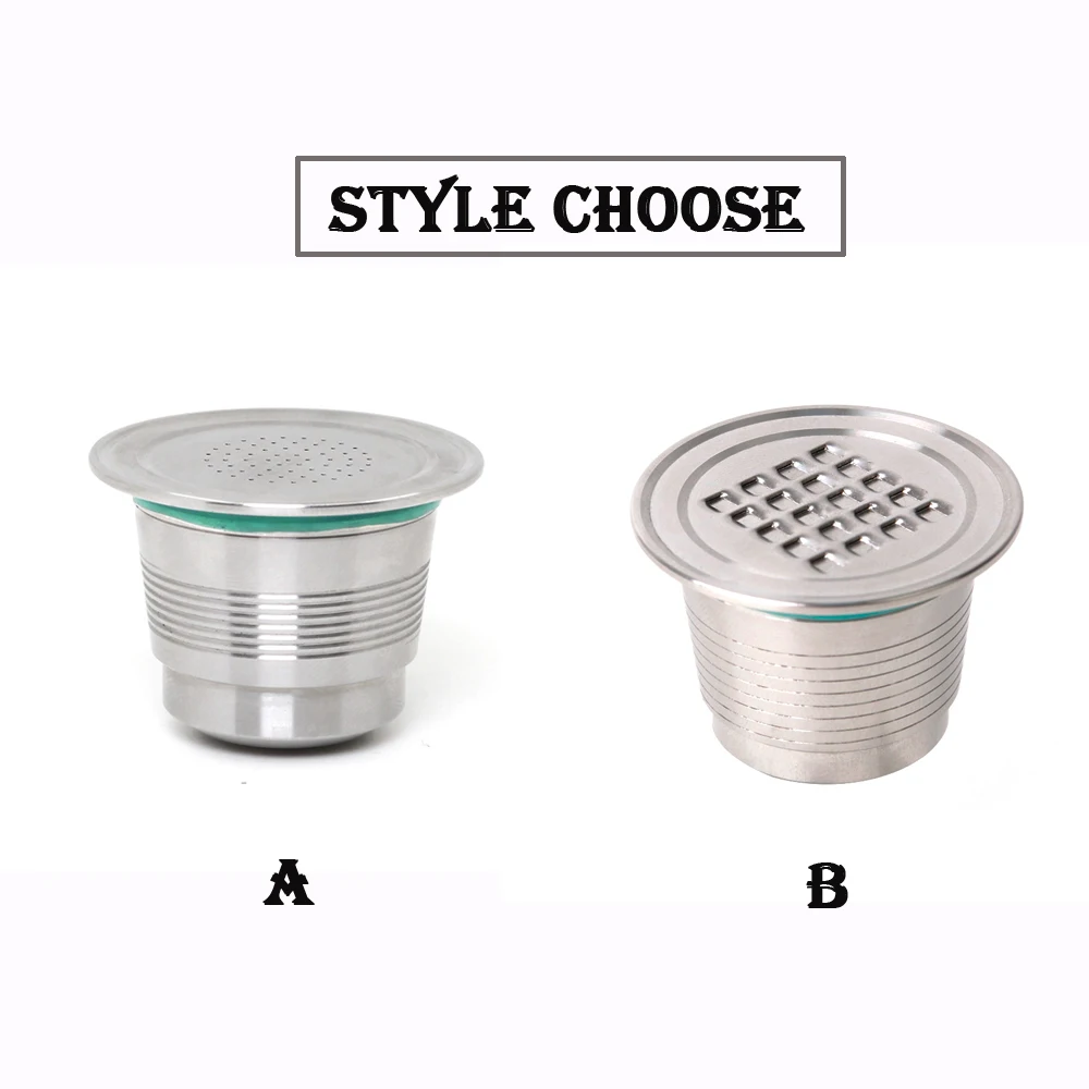 Nespresso Machine Coffee Filter Stainless Steel Metal Reusable Capsule Pos Tamper With Press Refillable Coffee Capsules Filters