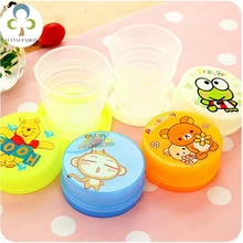 1 шт., милая мультяшная Портативная Складная кружка, складная чашка, креативная дорожная чашка, подарок на день рождения, складной стакан LYQ