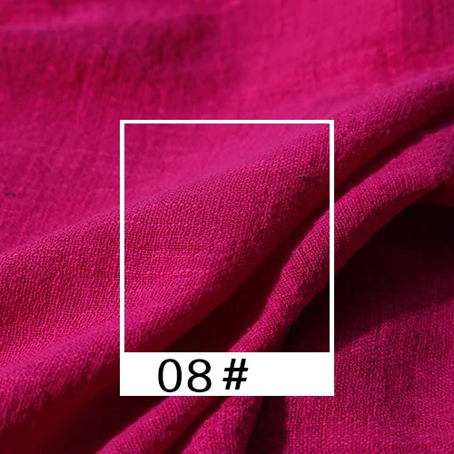 Однотонная льняная хлопковая ткань, сделай сам, одежда для рукоделия, подушка для шитья, ручная работа, 130x100 см, не скатывается, швейная Лоскутная Ткань S146 - Цвет: 08