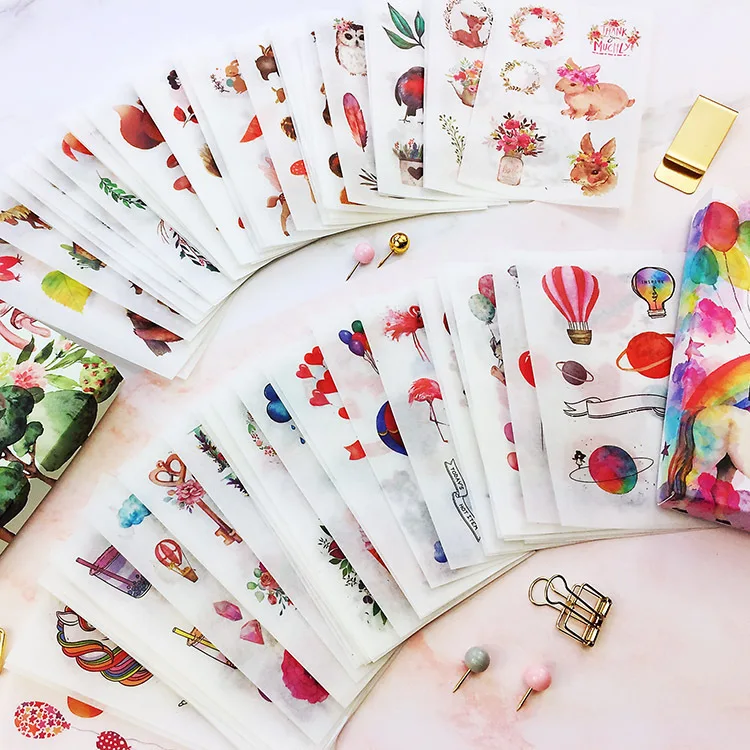 40 pcs/box Pink fairy tale series Cute Sticker Custom Stickers Diary Stationary Flakes Scrapbook DIY Decorative Stickers