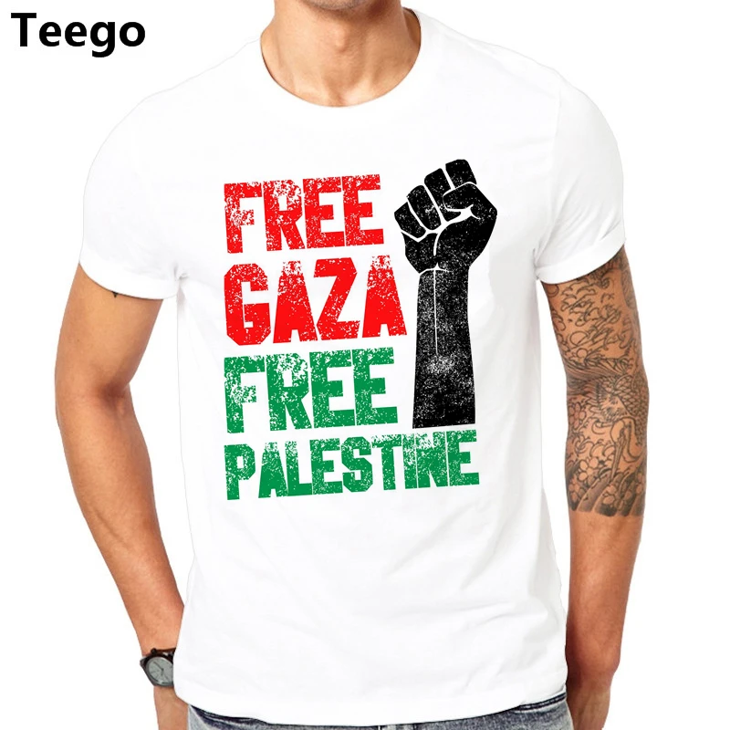 

Gaza Palestine Paris 5sos Normal 2017 Funky Tt shirt Summer Short T Shirt Mens Fashion 100% Cotton Cheap Tee Shirt Jersey