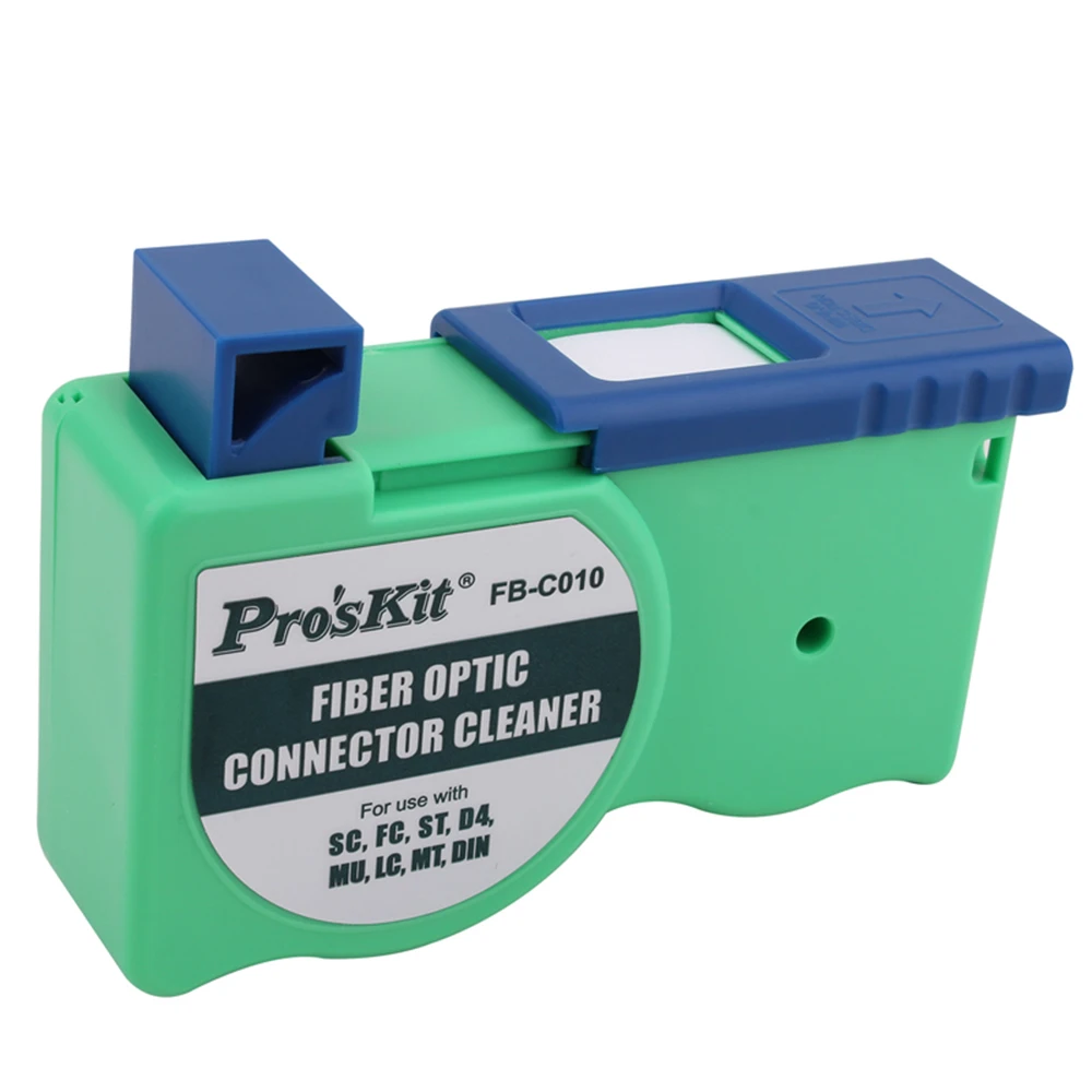 

Pro'skit FB-C010 Fiber Cassette Cleaner Tape for SC FC ST MU LC D4 DIN connector optical cleaning box 600+ times