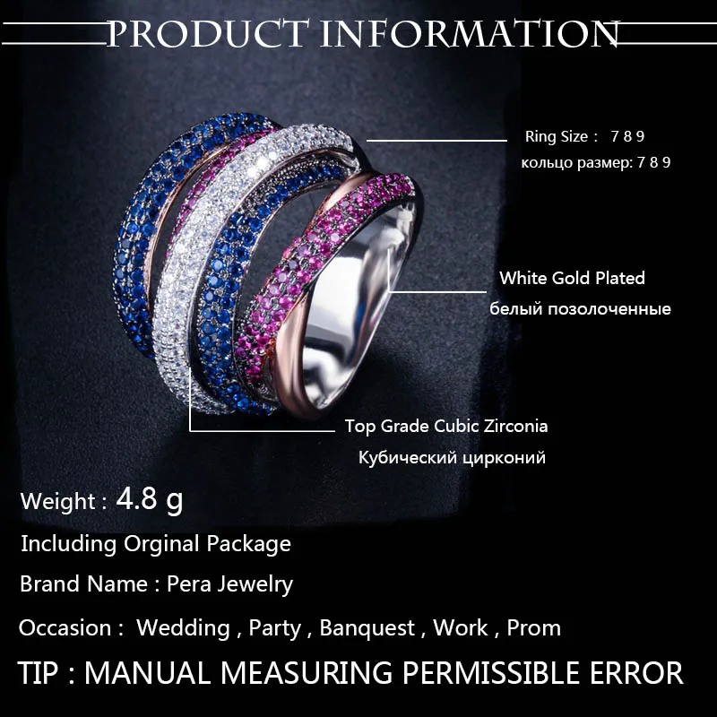 Cubic Zirconia African Big Women Engagement Wedding Party Finger Rings 3 Tones Gold Colour R105 crystal rings,engagement rings,zircon rings,stone rings,fashion rings,gold rings,wedding rings,finger rings,fashion ring,metal rings