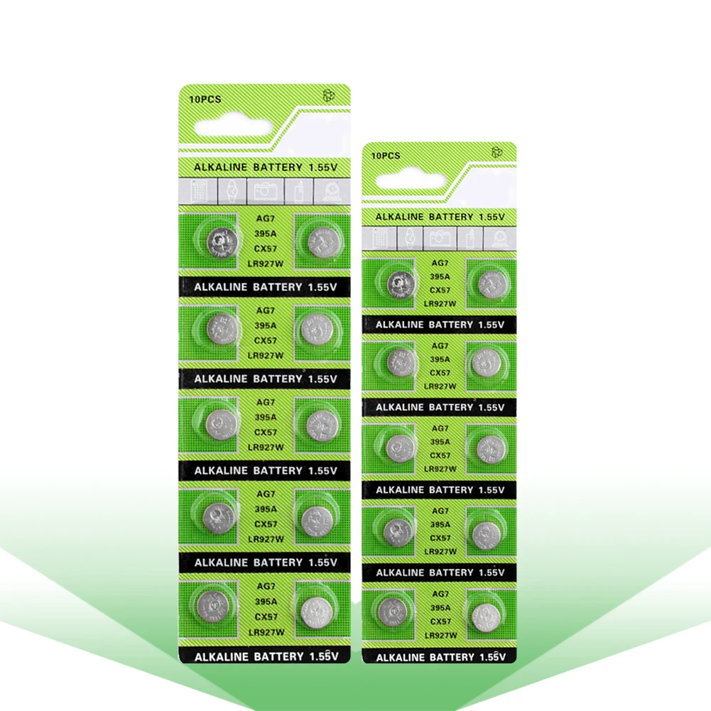 20x AG7 1 55 V Volt Cell щелочные батареи LR927 SR57 SR57L SR927 LR927W S28 SP395 SR927SW SR927W TR927W V395 монетная