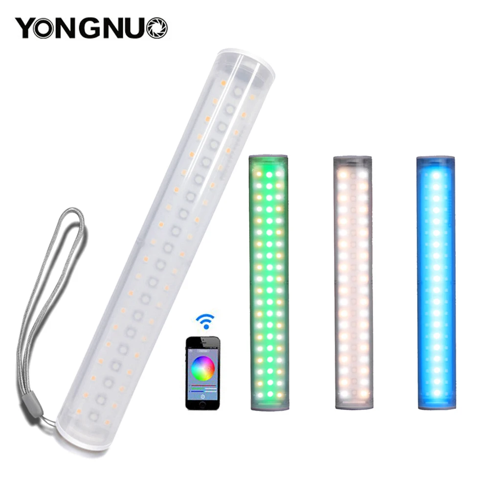 Светодиодный светильник Yongnuo YN60 Pro RGB 3200-5500K с аккумулятором 5200 мАч для цифровой зеркальной фотокамеры ручной заполняющий светильник ing ICE Stick
