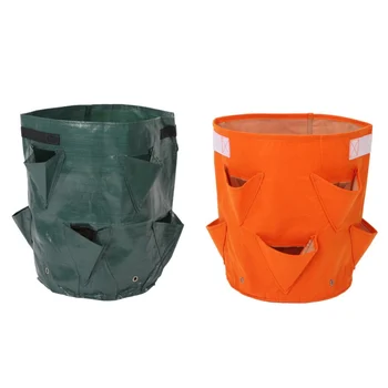 

Balcony Strawberry Planting Bag Vertical Garden Hanging Planter Open Vegetable Flower Seedling Planting Bag