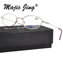 Металлический анти-синий светильник, женские очки для чтения с добавлением:+ 100~+ 400, очки для дальнозоркости JX2208
