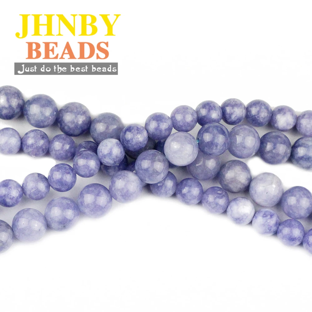 JHNBY AAA Royalblue Sea Beads натуральный камень 6/8/10/12 мм каменные шарики ручной работы