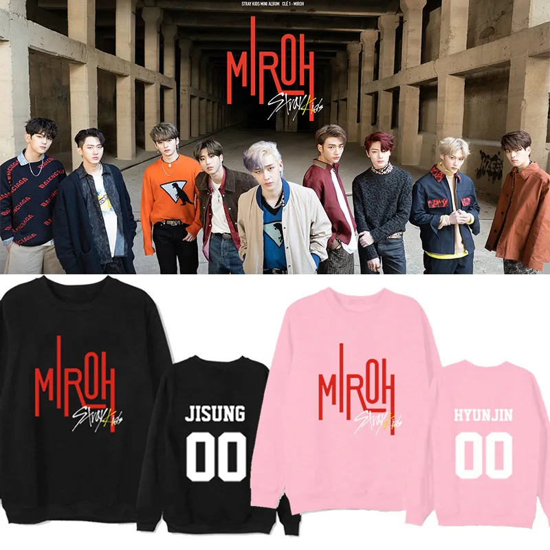 Детские толстовки с капюшоном Kpop straykids названием участников альбома miпух модные