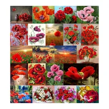 Рукоделие Diy Алмазная картина цветок мака вышивка крестиком квадратная иллюстрация Полный Стразы мозаика
