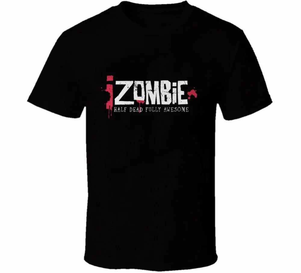 

Personalized Tees Men's Office O-Neck Fashion Izombie Tv Show Logo Half Dead Fully Awesome Adult T-Shirt Short-Sleeve Tee