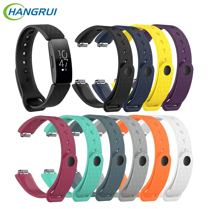 

Hangrui Silicine Strap For Fitbit Inspire HR Band Colorful Sport Bracelet Wristband For Fitbit Inspire Band Small/Large Size