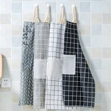 

Fashion Lady Women Men Adjustable Cotton Linen High-grade Kitchen Apron For Cooking Baking Restaurant Pinafore Cleaning apron