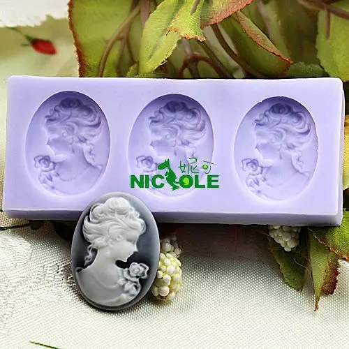 

Mini 3D *New arrival Classic Lady chocolate mold silicone cake mold