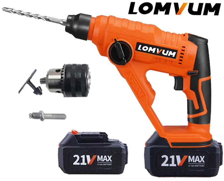 

21V/12V Lithium Battery Rotary Hammer Power Tool Cordless Hammer Electric Drill