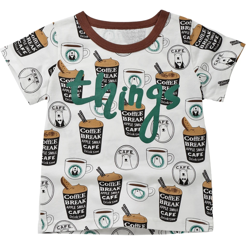 Summer 2018 Girls Tops Cotton Boys T Shirts O-neck Kids Clothes Little Girl Tshirt Baby Children Clothing Cartoon Pattern MF8571 Summer 2018 Girls Tops Cotton Boys T Shirts O-neck Kids Clothes Little Girl Tshirt Baby Children Clothing Cartoon Pattern MF8571