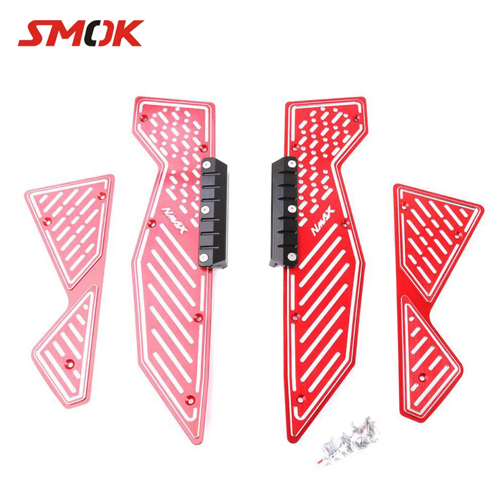

SMOK Motorcycle CNC Aluminum Alloy Footrest Footboard Step Autobike Foot Plate For Yamaha Nmax 125 155 2015 2016 2017