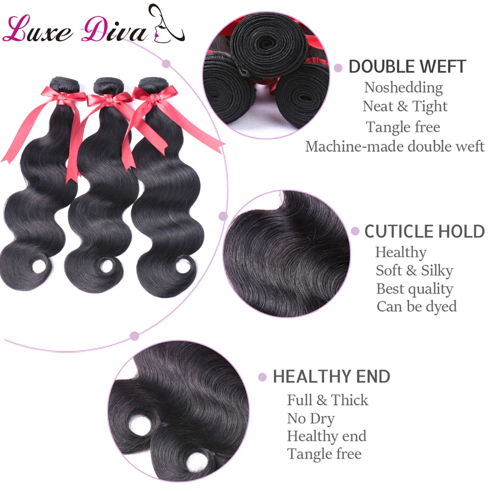 LUXE DIVA Bundles with Frontal Straight Hair Bundles with Frontal Brazilian Human Hair Bundles with Frontal Closure Remy Hair LUXE DIVA Bundles with Frontal Straight Hair Bundles with Frontal Brazilian Human Hair Bundles with Frontal Closure Remy Hair