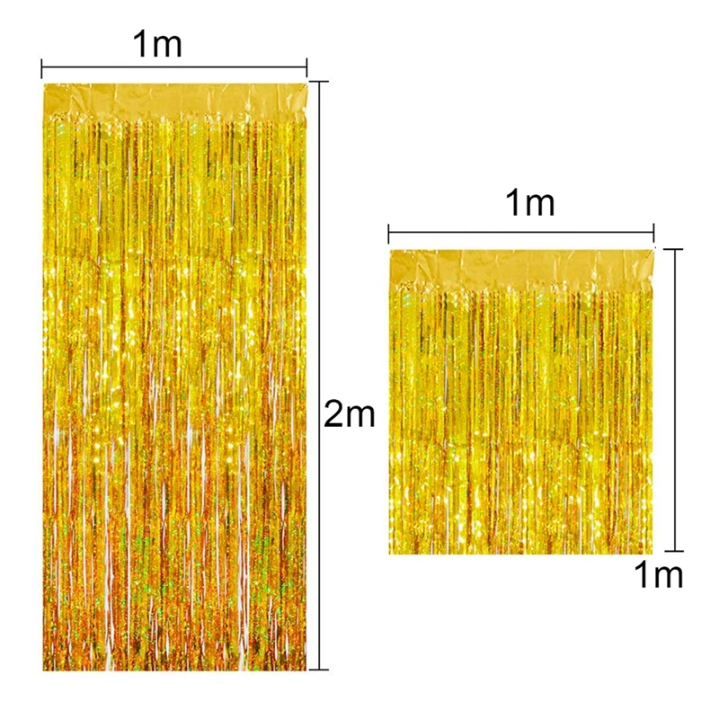FENGRISE Золотая Серебряная фольга бахрома занавеска с блестками гирлянды с кисточками свадебные украшения фотография фон день рождения поставка