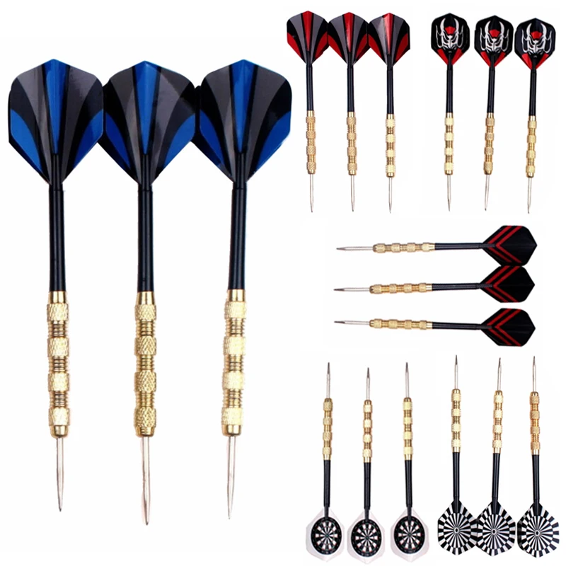 New 18 pcs (6 sets) 3 pcs/set Flight Steel Tip Dart Darts With Nice
