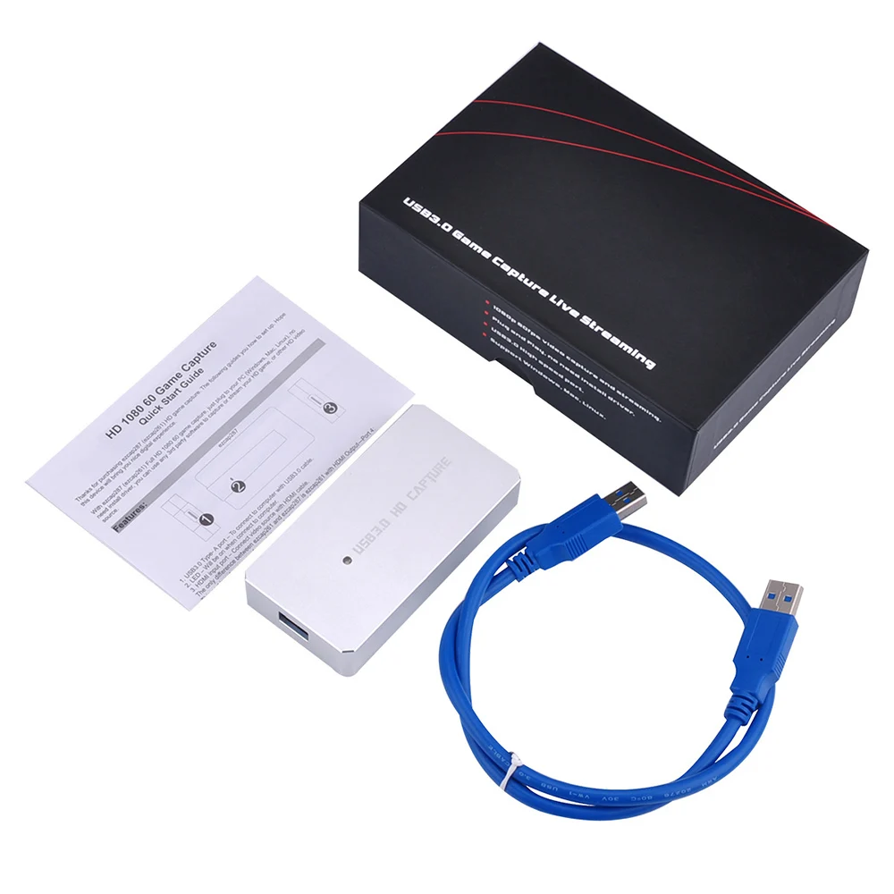Kaycube USB3.0 HDMI игровой захват 1080P @ 60pfs HD видео Захват карта для Mac Linux Windows игра