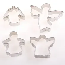 Kuki-fun очаровательный Ангел Cookie Cutter Set нержавеющая сталь Форма для вырезания печенье формы для выпечки