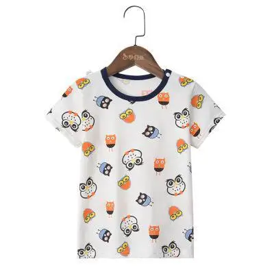 Футболки для маленьких мальчиков хлопковая Футболка с рисунком радуги и фруктов для девочек летняя одежда для детей; коллекция года; футболки для детей 2-6 лет - Цвет: as picture