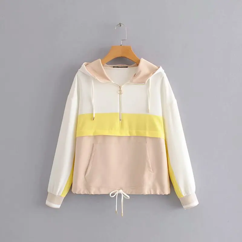 Set Female Vintage Yellow Contrast Color Baseball Bomber Pullover Jacket Women Top and Pencil Jogging Pants Suits Two Piece Sets