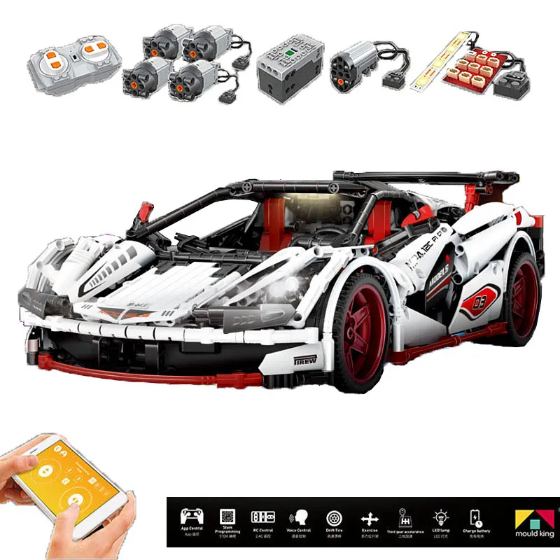 

P1 Hypercar 1:8 Racing Car Building Blocks Bricks Compatible Moc-16915 Toys For Children New 13067 Technic 20087