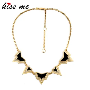 

New Design Fashion Elegant Enamel Geometric Lightning Pendant Necklaces &Pendant 2017