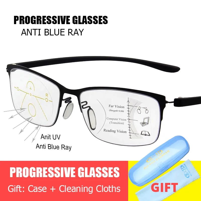 Occhiali da lettura per PC Filtro Anti Luce blu Icon Eyewear Multifocale BLF 300