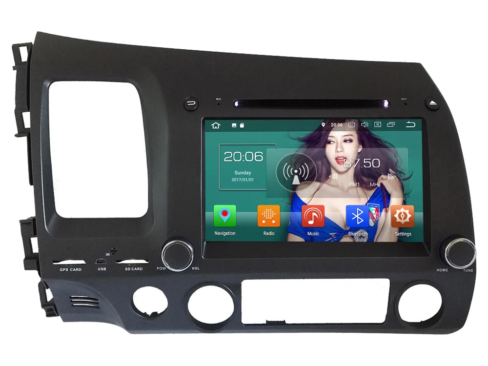 Excellent KLYDE 8" Octa Core 4G Android 8.0 7.1 32GB ROM Car DVD Player Radio GPS Navigation For Honda Civic 2006 2007 2008 2009 2010 2011 0