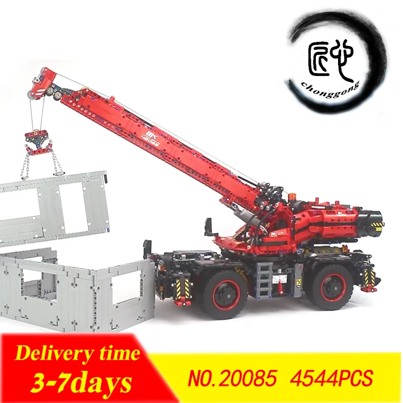 

New 20085 fit legoings 42082 Technic Series Rough Terrain Crane Building Blocks Bricks Educational diy Toys birthday Gift