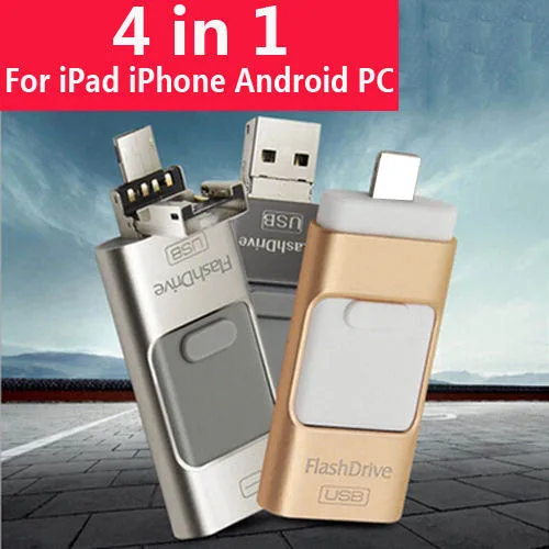 

Metal 32GB USB Drive Memory Stick U Flash Disk For iPhone X 8 PLUS 7 PLUS 6 6S Plus iPad for Samsung LG HUAWEI Android OTG