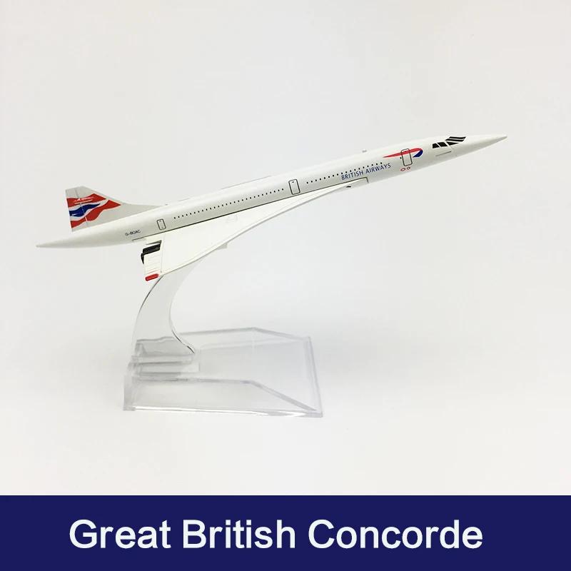 

14cm Great British Airlines Airplane Model Metal England Concorde Aviation Model British Airways Aircraft Model Scale 1:400