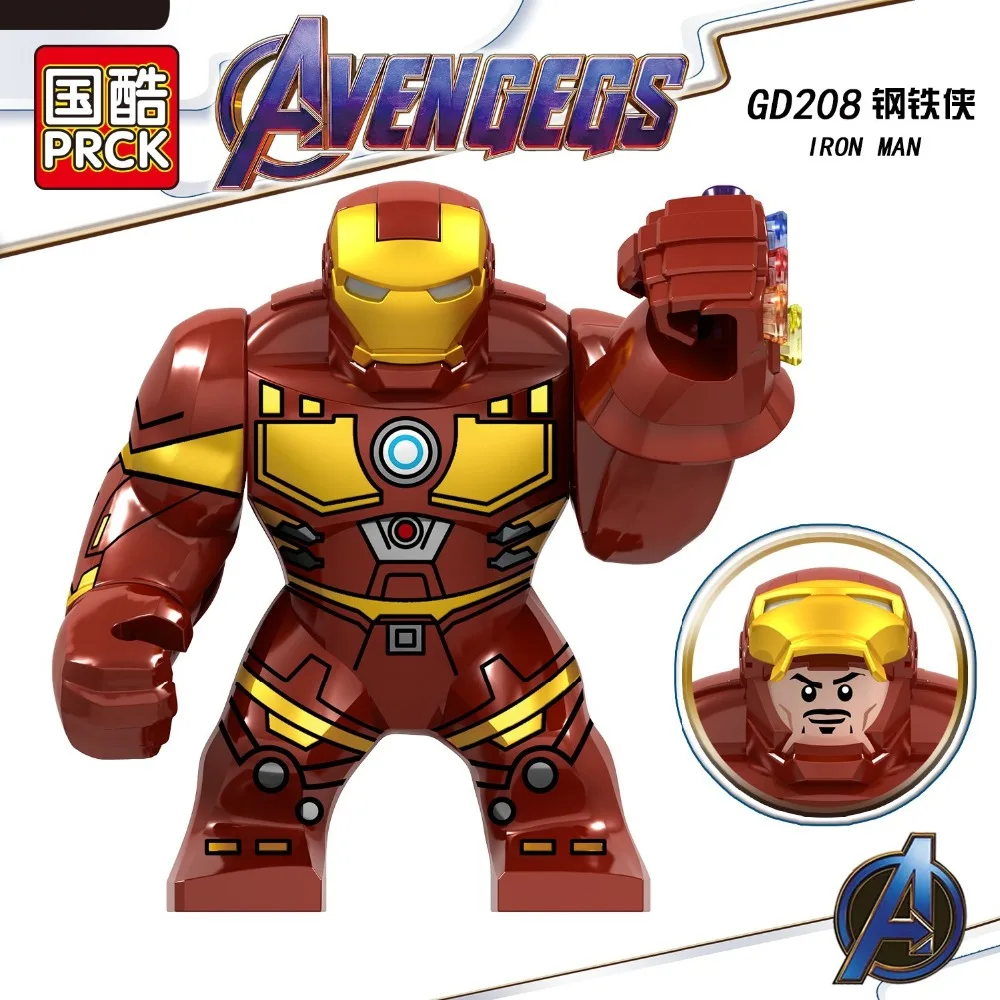 

Big Size Marvel Iron Man With Infinity Gauntlet Figures Avengers Endgame Hulk Super Heroes Building Blocks Bricks Toys For child