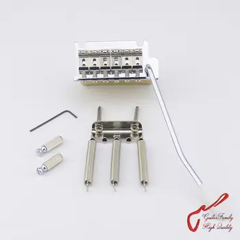 

1 Set GuitarFamily Super Quality Chrome 2 Point Vintage Style Tremolo System Bridge With Brass Block ( #1261 ) MADE IN TAIWAN