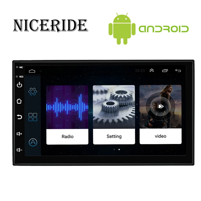 2 Din Android автомобильный мультимедийный плеер головное устройство GPS навигация BT FM