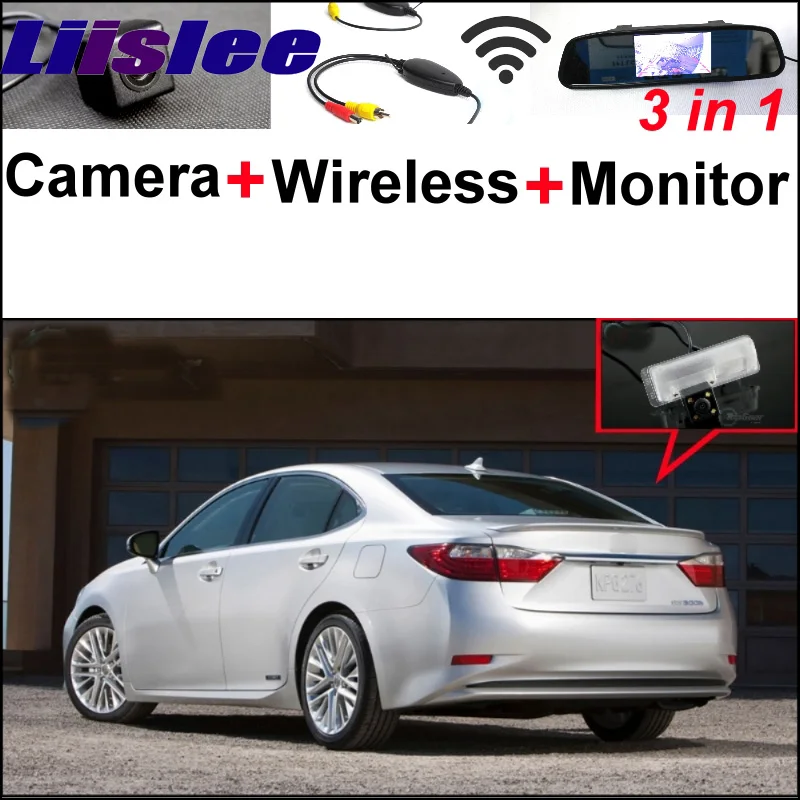 

3 in1 Special Rear View Camera + Wireless Receiver + Mirror Monitor Easy DIY Parking System For Lexus ES250 ES 250 ES300h