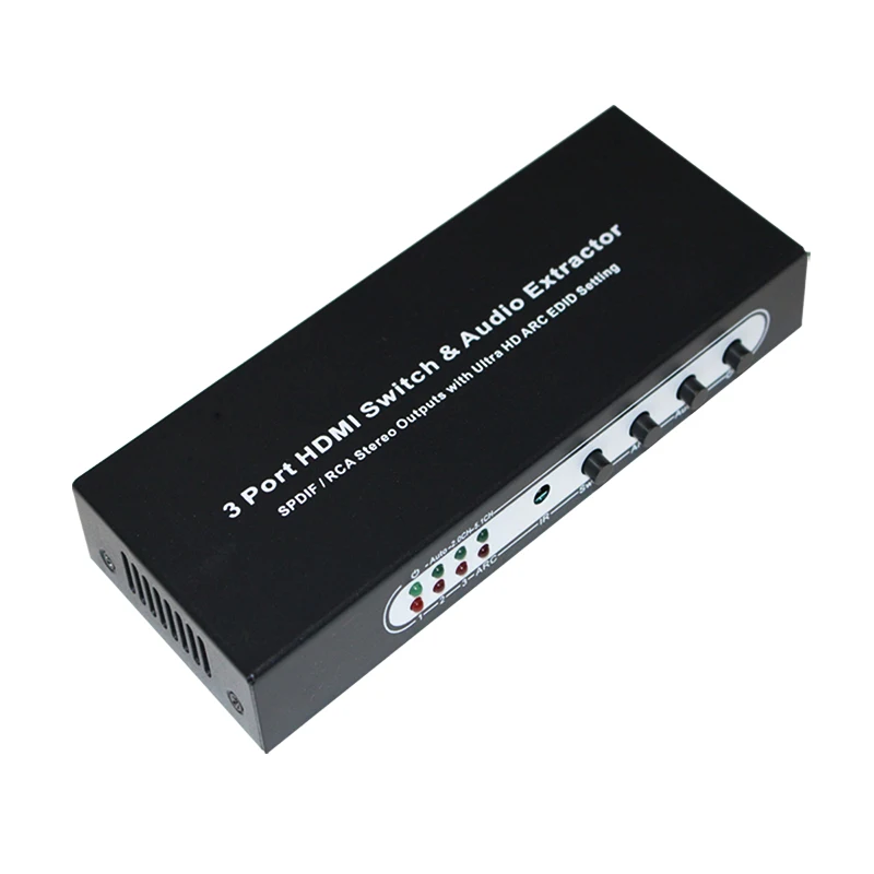 Spdif + Rca 3x1 com Saída de Áudio Portas Hdmi Switch Estéreo Extrator Suporte Completo-hd Full-3d 4k x 2 k. 3 - Image 3