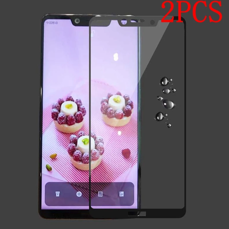 2 шт. закаленное стекло с полным покрытием для Sharp S3 Защитная пленка экрана